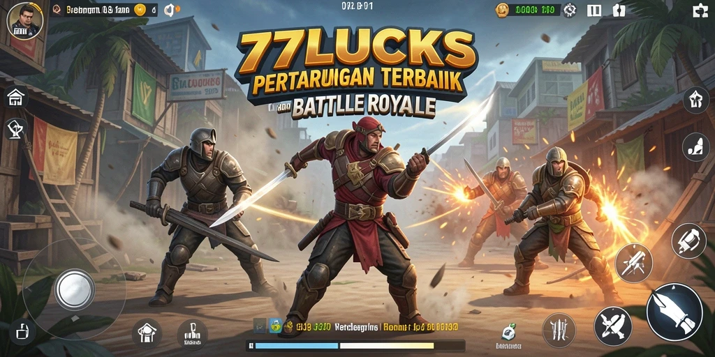 Screenshot gameplay <strong>77LUCKS</strong> menampilkan pertempuran seru antar pemain.