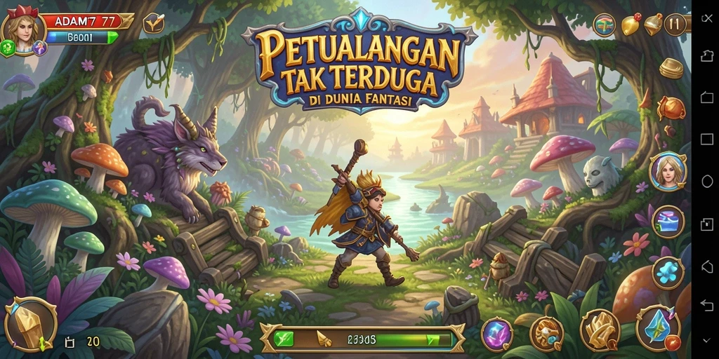 Tampilan gameplay seru dalam petualangan ADAM77 yang penuh tantangan.