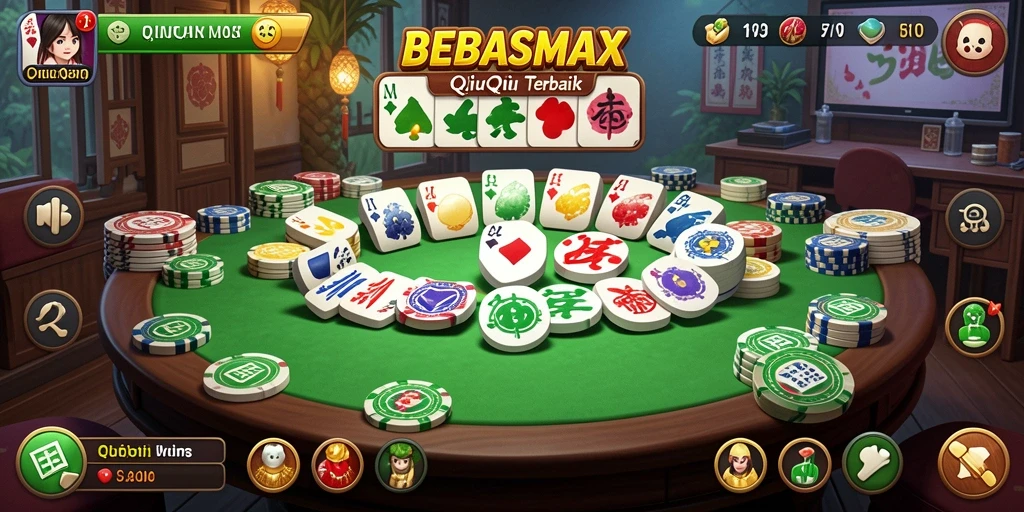 Tampilan gameplay QiuQiu yang seru dan menyenangkan di BEBASMAX.