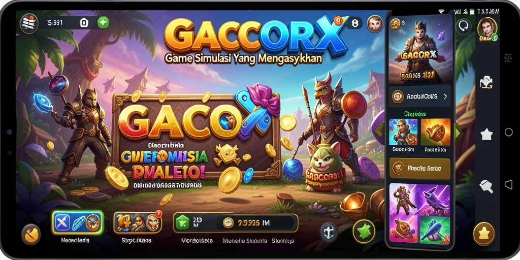 Tampilan utama gameplay GACORX yang realistis dan menyenangkan.
