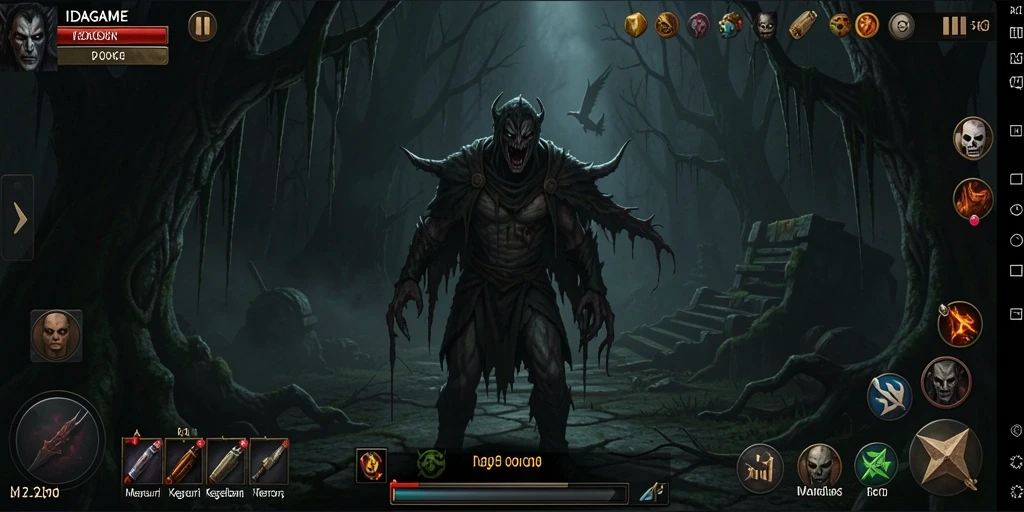 Screenshots menampilkan gameplay menegangkan dari IDAGAME di lingkungan Horror.