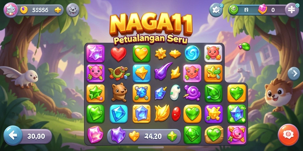 Tampilan menarik dari gameplay NAGA11 yang seru dan penuh warna.