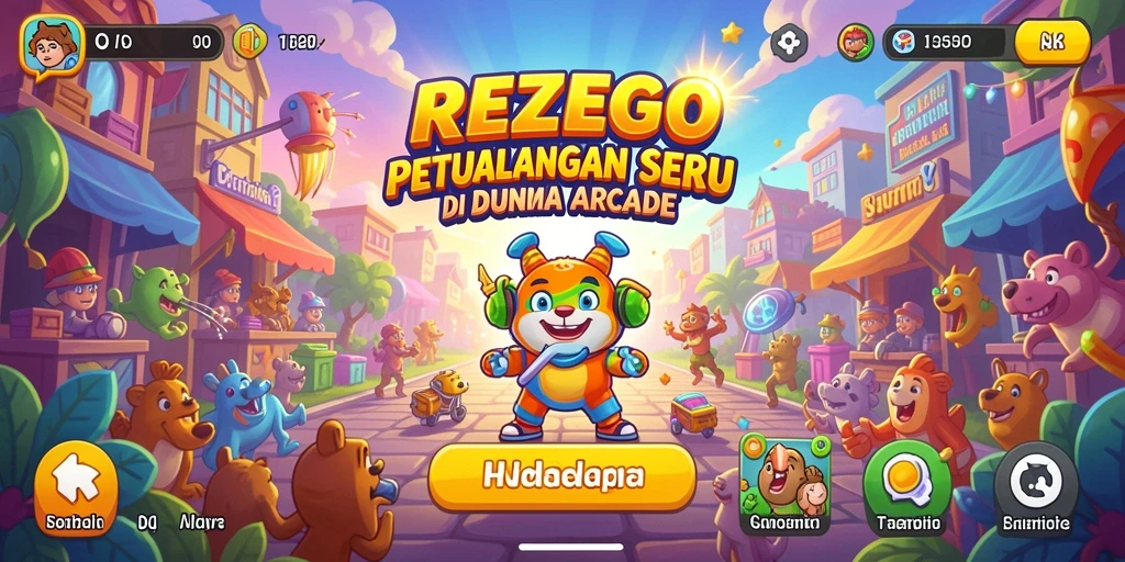 Tampilan gameplay menarik dari REZEGO dalam dunia Arcade.