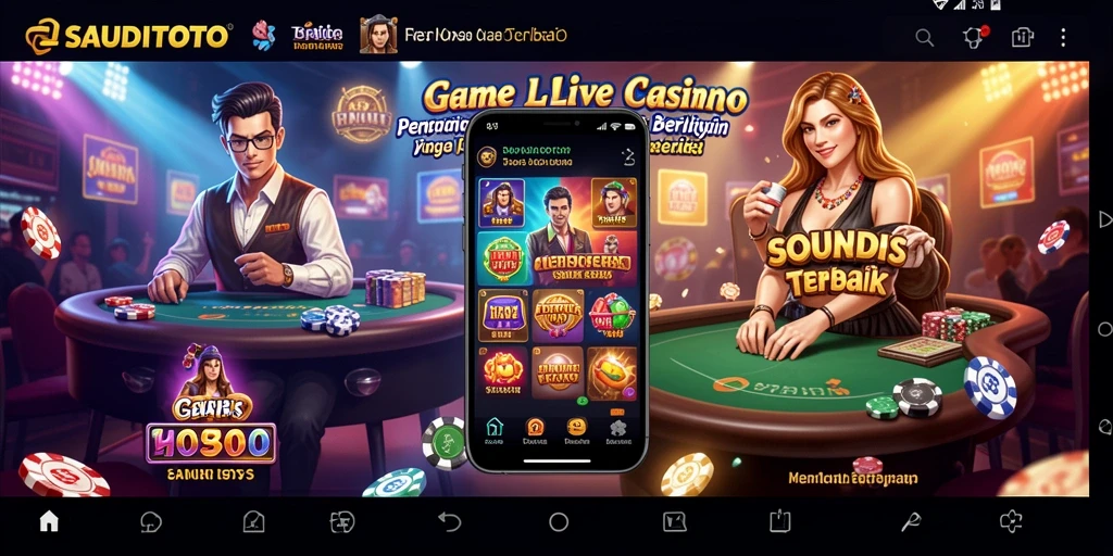 Tangkapan layar gameplay SAUDITOTO menampilkan dealer berinteraksi langsung dengan pemain.