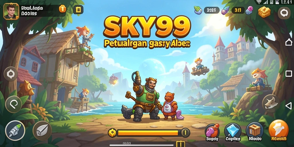 Screenshot gameplay <strong>SKY99</strong> menampilkan mekanisme Idle yang menarik.