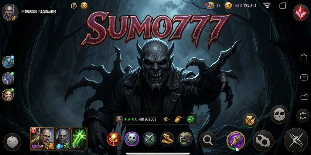 Tampilan gameplay menyeramkan dan penuh ketegangan di SUMO777.