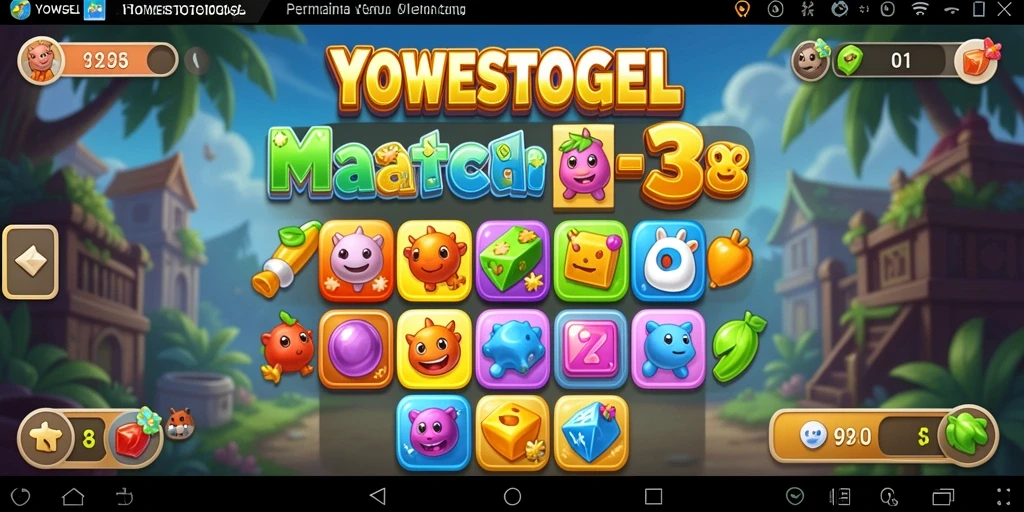 Tampilan gameplay YOWESTOGEL yang penuh warna dan menarik.